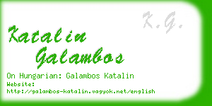 katalin galambos business card